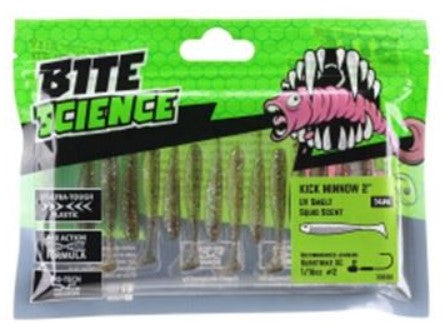 Bite Science, Twitch Worm Lures, Squid Scent, 2.5 Inch