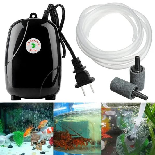 RS Electrical RS-180 Aquarium Super Silent Oxygen Air Pump with 2 Mete –  PetzLifeWorld