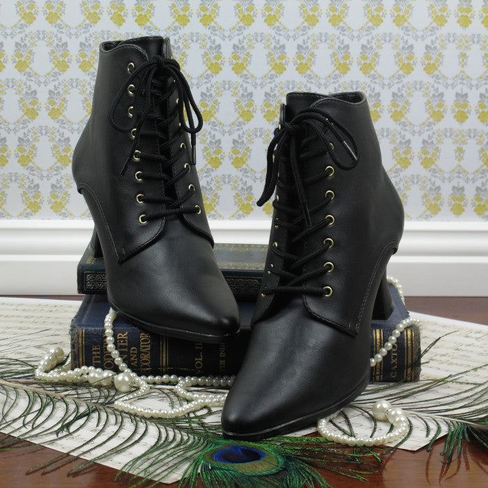 low heel victorian boots