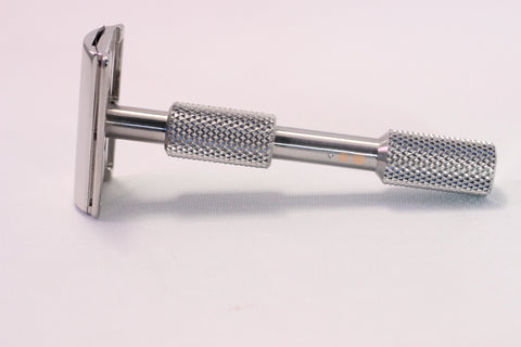 316L marine grade stainless steel single edge razor a double edge safety razor for wet shaving polished with diamond and red gold inlay - Limited Edition