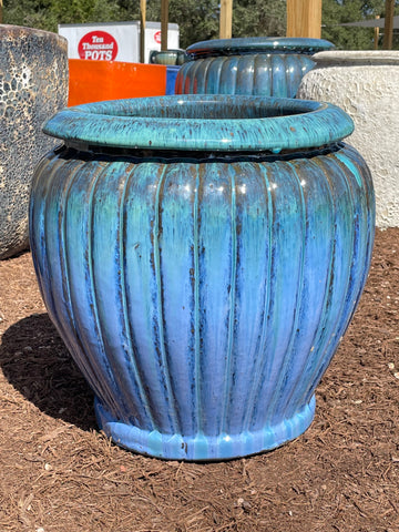 Large blue planter