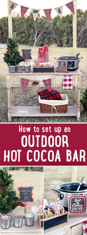 outdoor cocoa bar with rustic theme