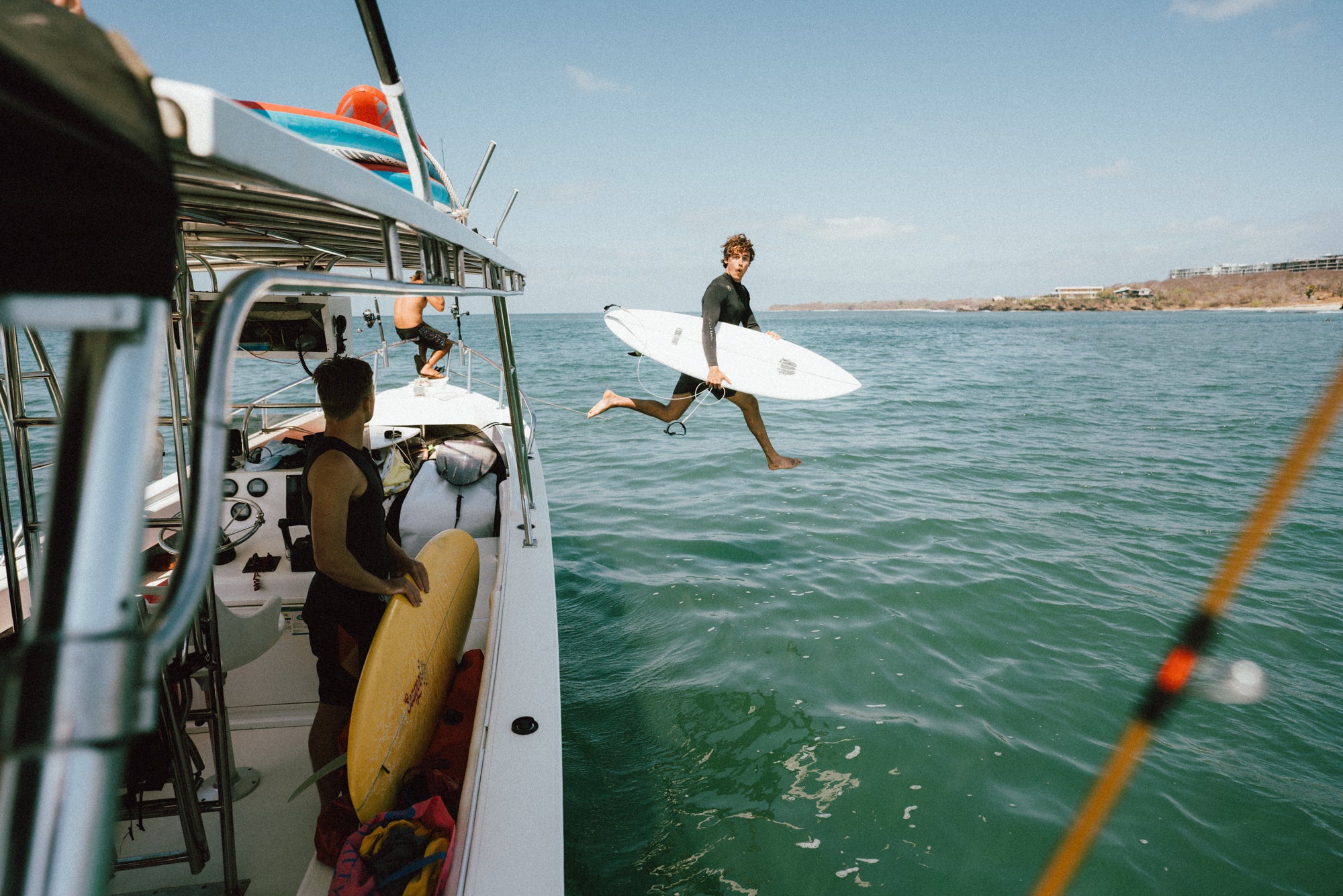 jumping off boat