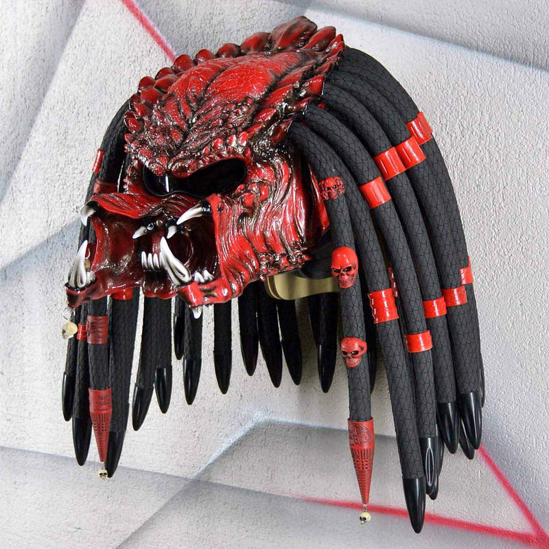 red predator helmet