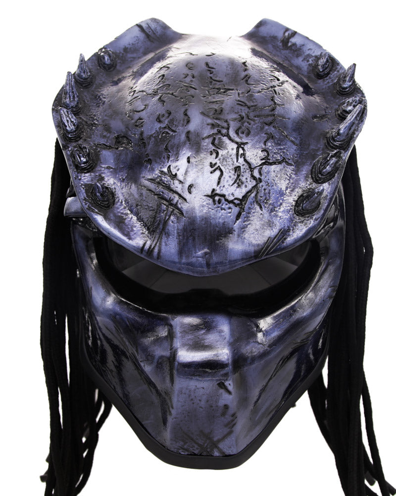 Carbon Grey - Spiked Predator Motorcycle Helmet - DOT Approved – Predator Collective Helmets