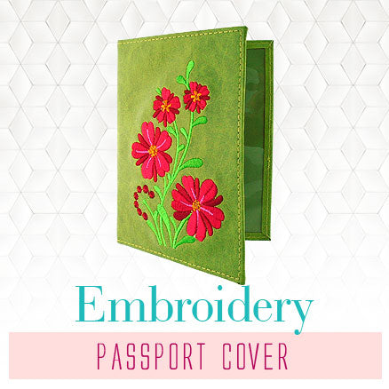 Online shopping for unique, fun, Eco-friendly vegan embroidered passport covers from Elma collection by vegan brand LAVISHY