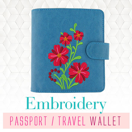 Online shopping for unique, fun, Eco-friendly vegan embroidered passport wallets from Elma collection by vegan brand LAVISHY