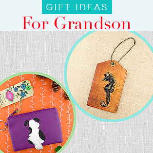 Online shopping for unique, beautiful and affordable gift ideas for grandson from vegan bags, wallets, coin purse to travel accessories and fashion necklaces, bracelets, earrings