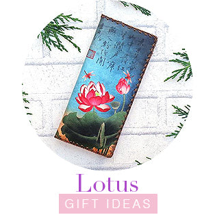 Online shopping for lotus gift ideas from lotus bags, lotus wallet, lotus coin purse to lotus travel accessories and lotus necklace, lotus bracelet, lotus earrings