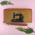 LAVISHY retro sewing machine printed vegan leather wristlet wallet