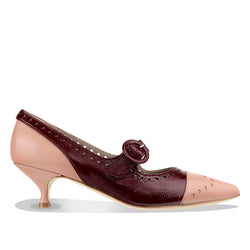 burgundy mary jane heels