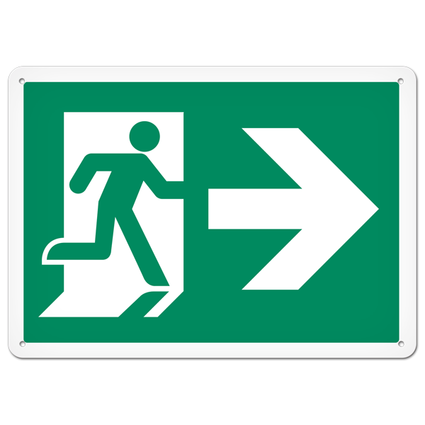 fire escape exit sign