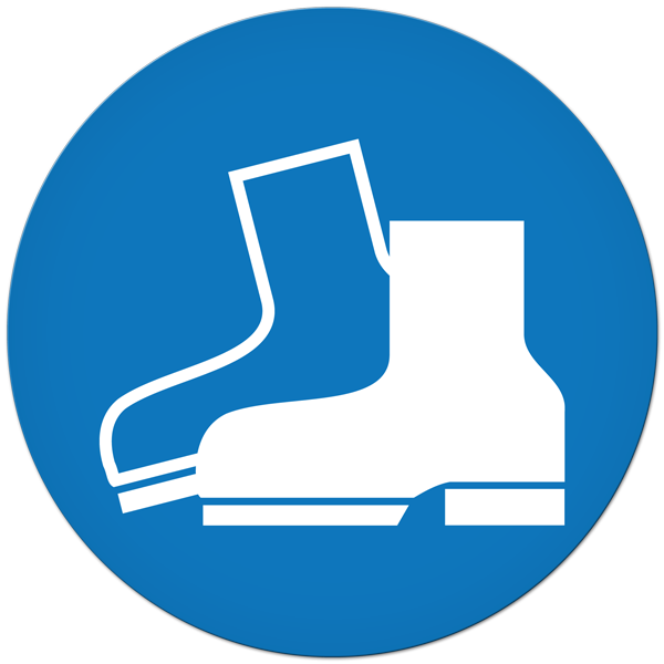 wear safety boots sign