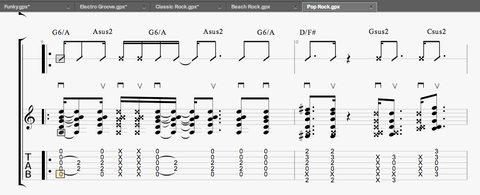 Guitar Pro 8 tablature and notation