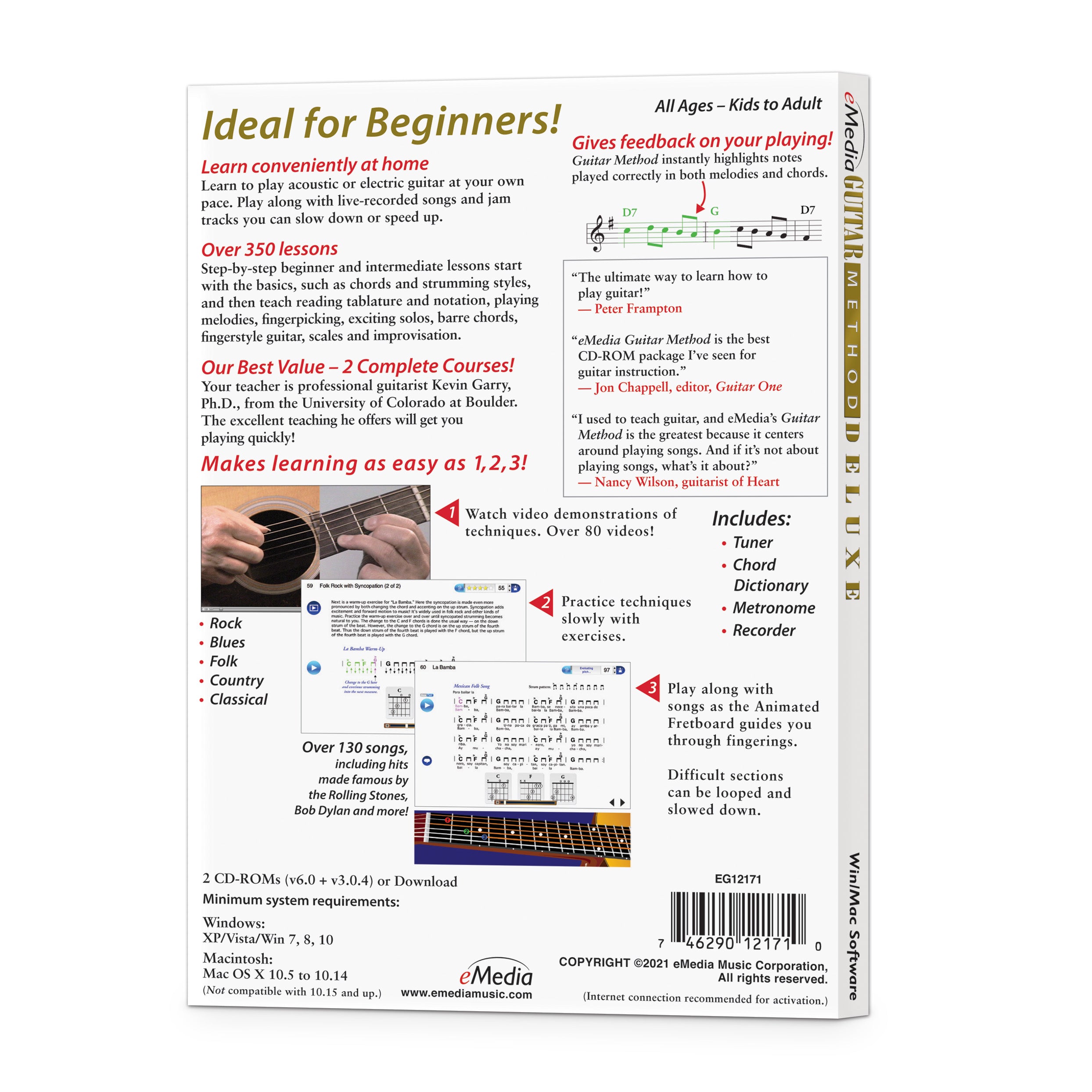 emedia guitar method computer software