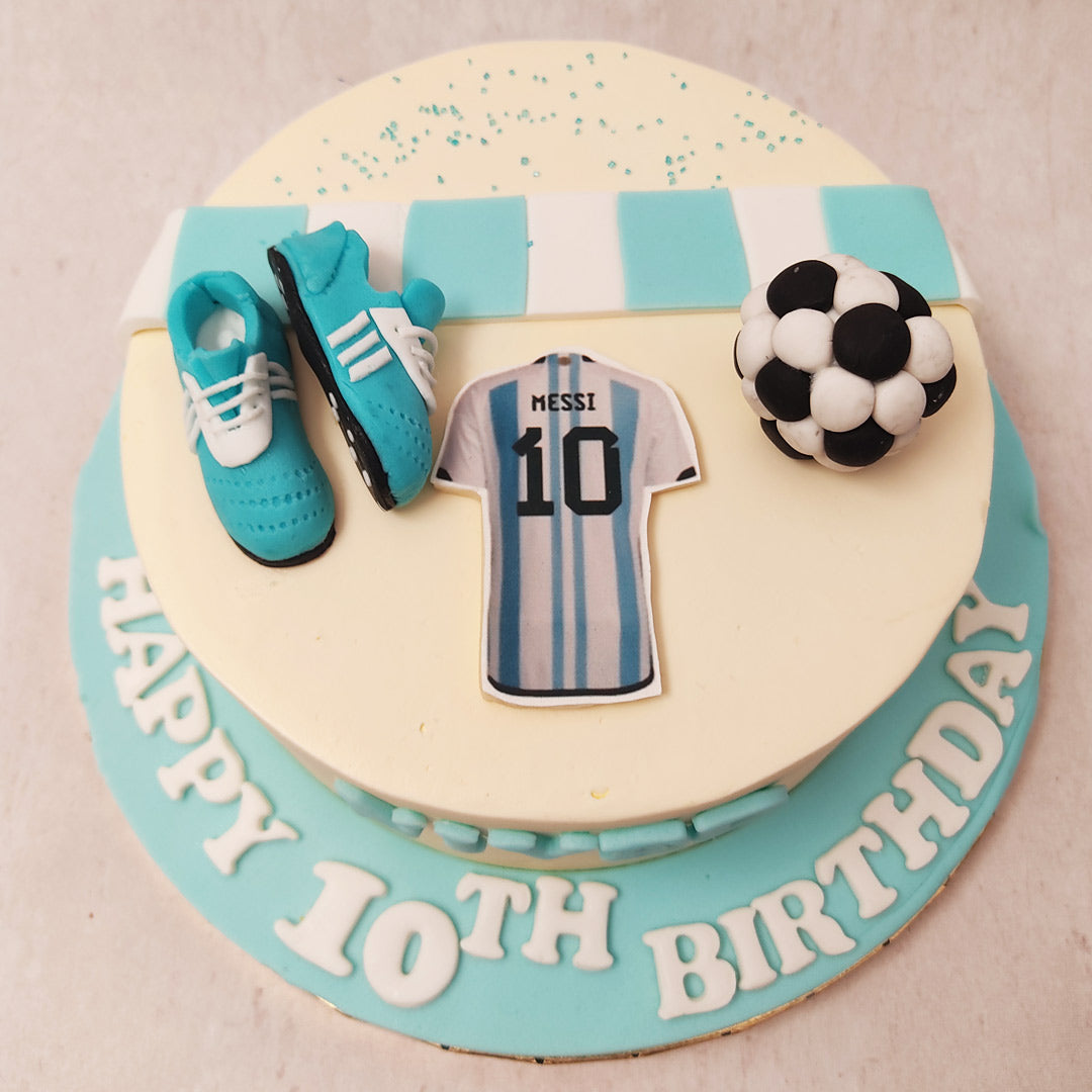 Messi Jersey Cake Football Cake Messi Birthday Cake Liliyum Patisserie And Cafe