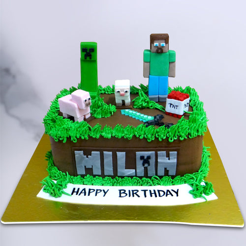 minecraft enderman cake