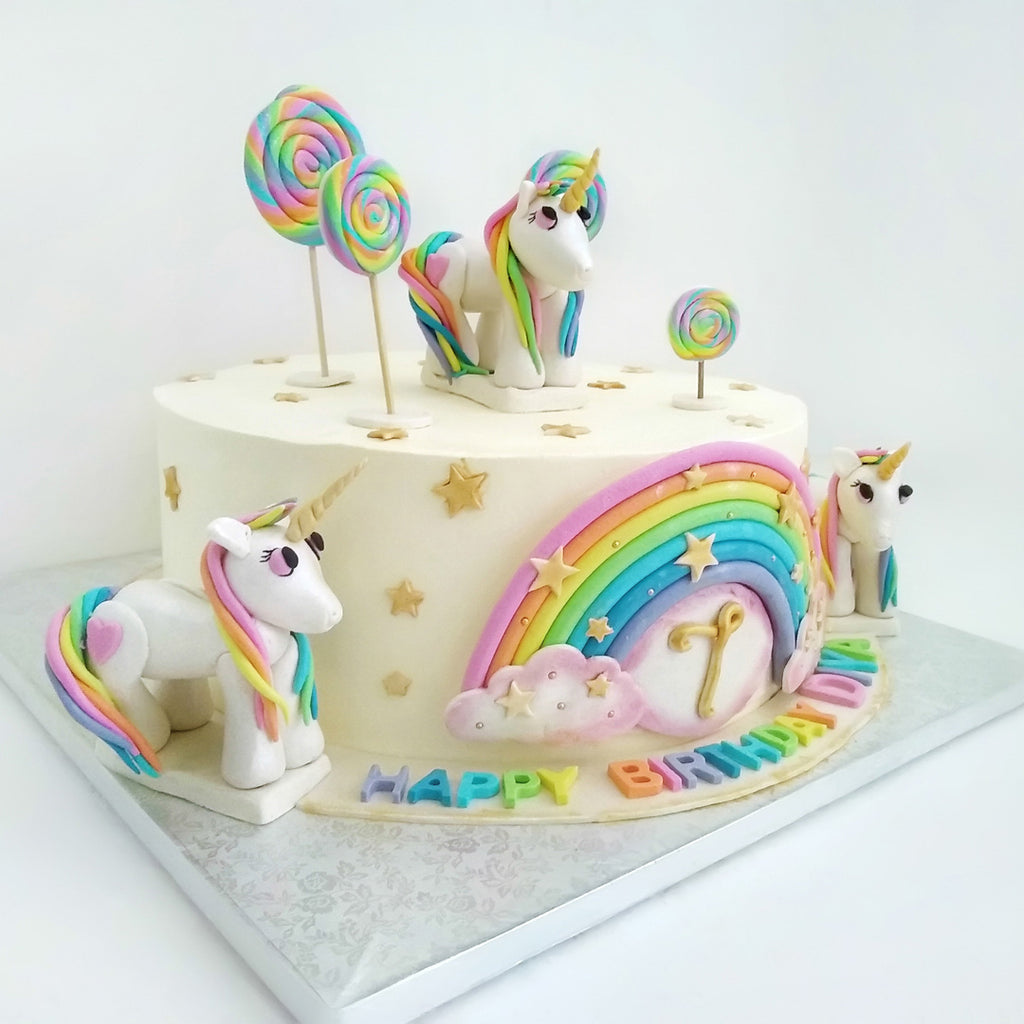 Unicorn Theme Birthday Cake For Girls By Bakisto