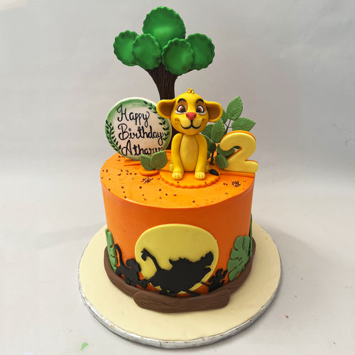 Order Adorable Lion King Themed Fondant Cake Online, Price Rs.3845 |  FlowerAura