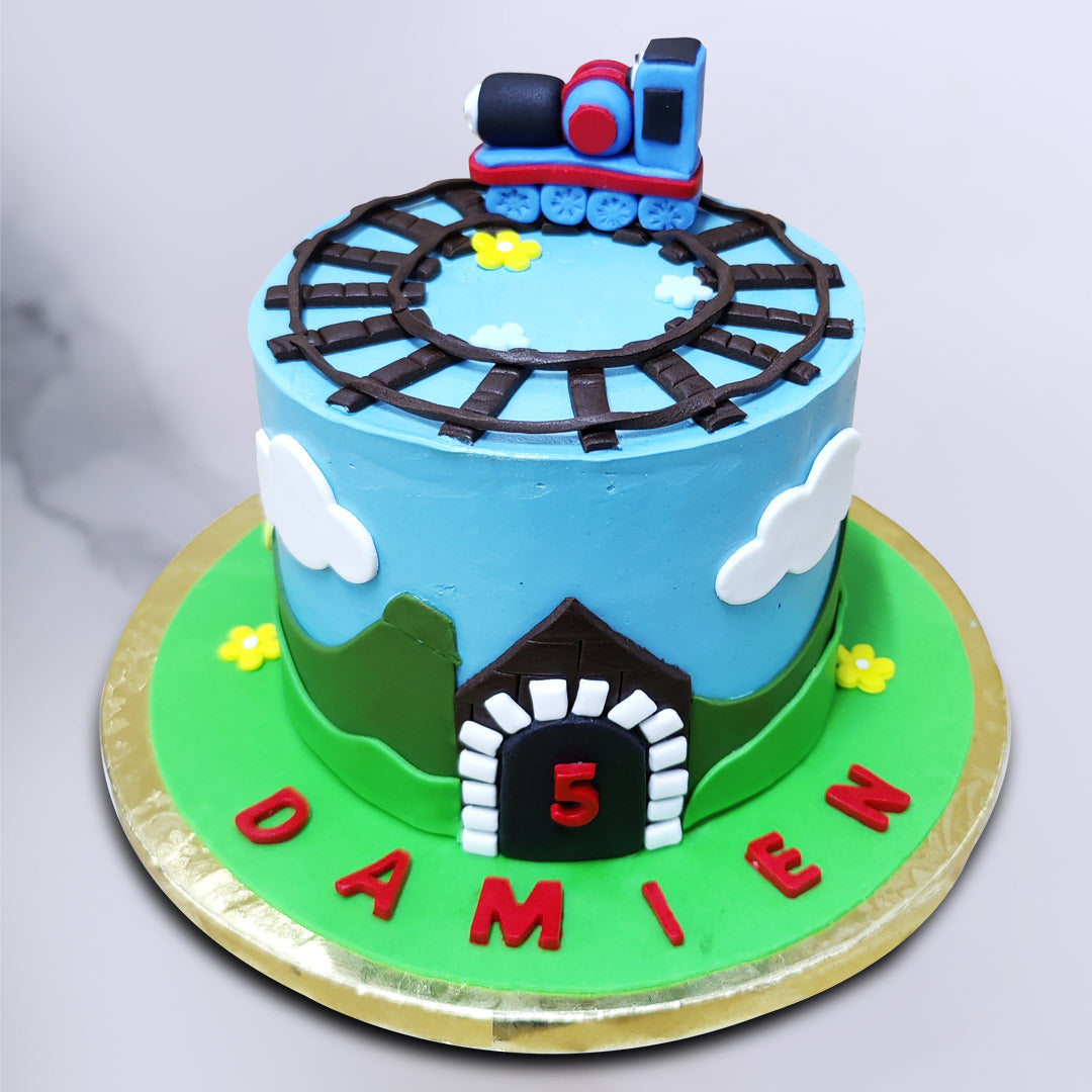 Order your anniversary train cake, online tunnel