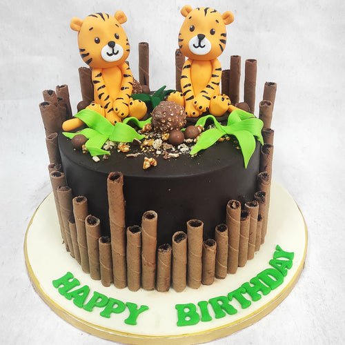 Tiger Cake Design Images (Tiger Birthday Cake Ideas) | Tiger cake, Cake,  Birthday cake