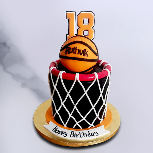 Basketball Theme Cake - Celestial Desserts and Bakery