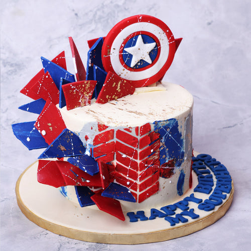 Captain America Cake - YouTube