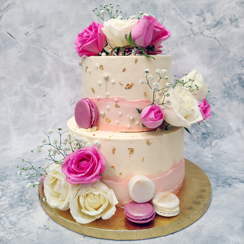 Maroon and white Wedding Cake | Cake, How to make cake, No bake treats