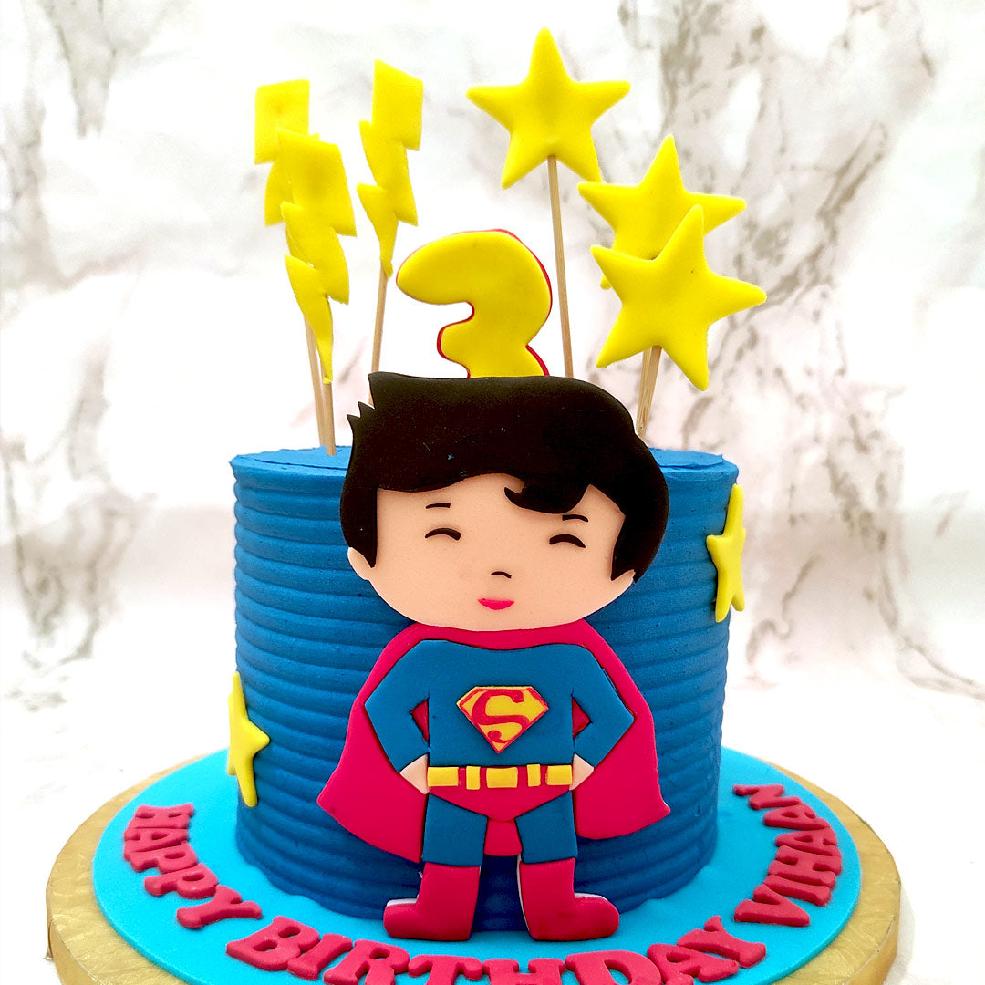 Superman Themed Cake ( 4 Pound ) - Your Koseli Celebrations