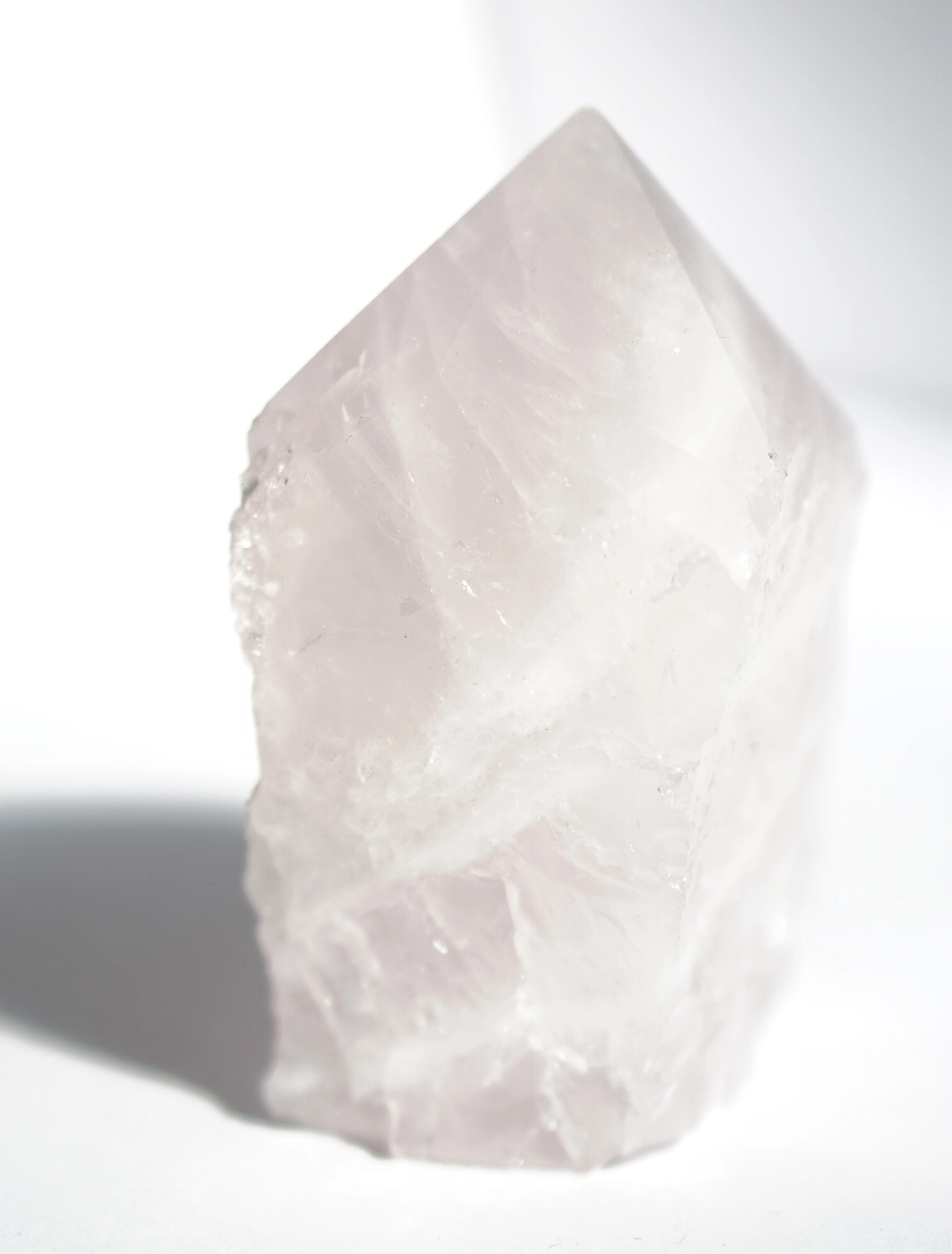 rose quartz crystal point