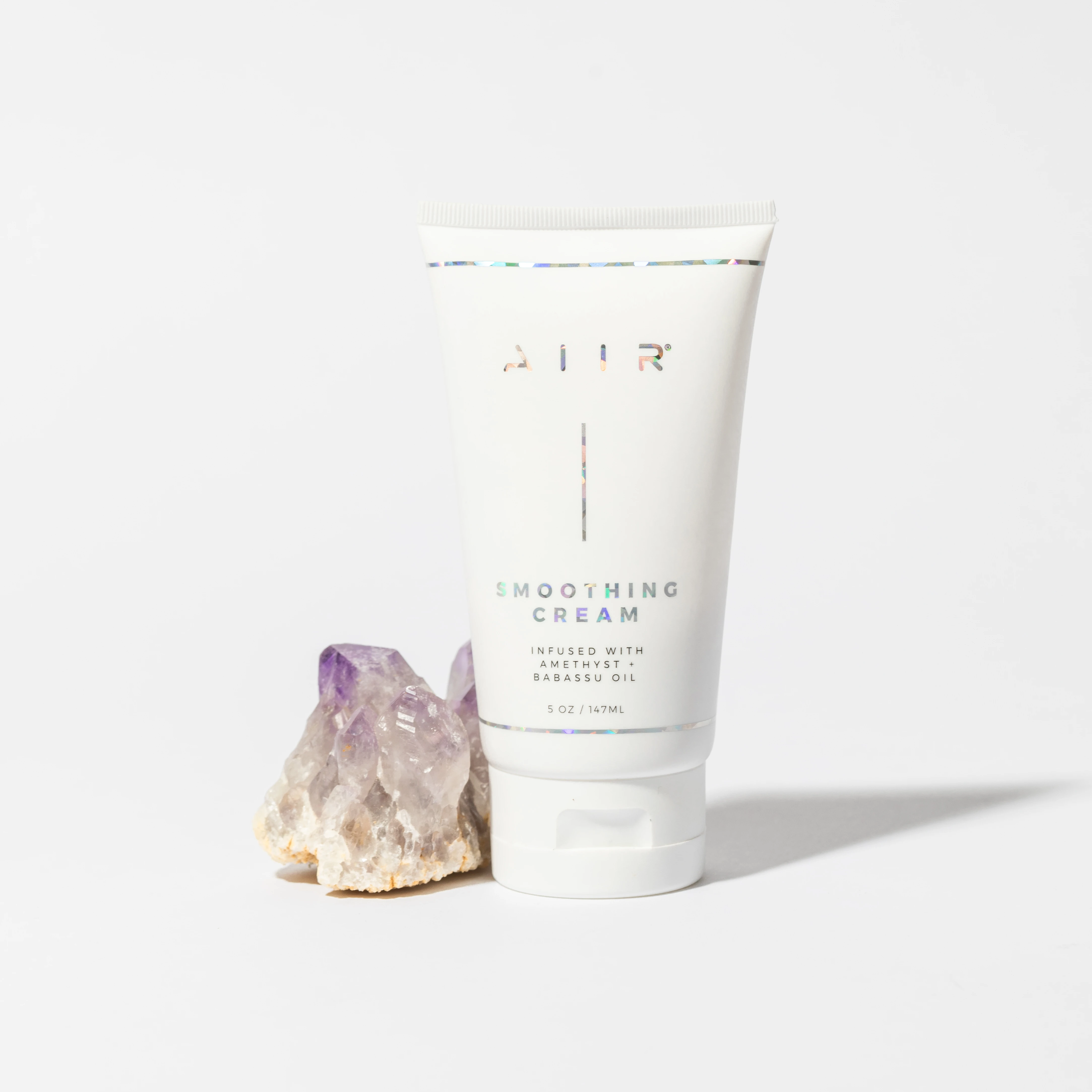 smoothing cream for hair with amethyst crystal infused