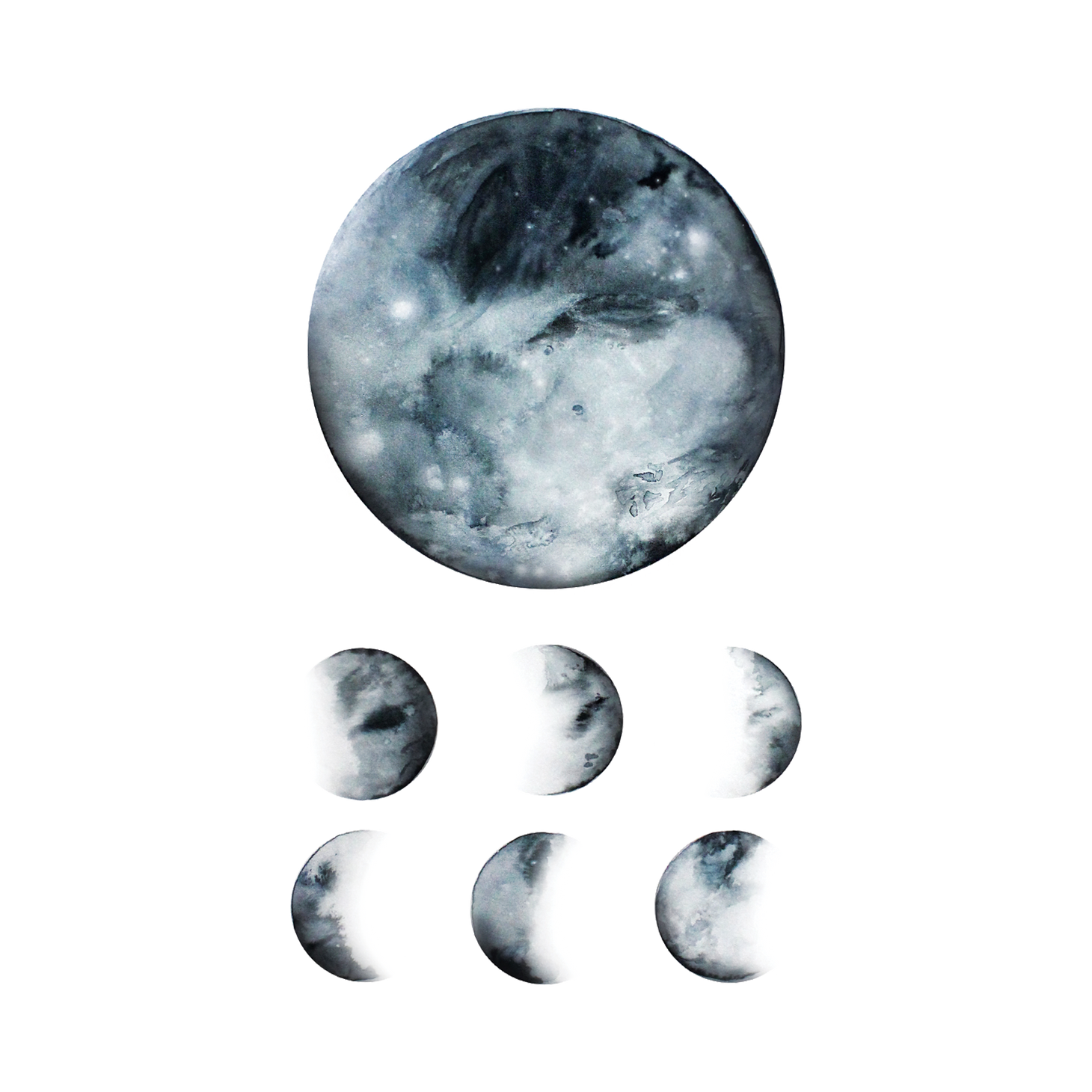 Moon Phases by Amanda Merino from Tattly Temporary Tattoos