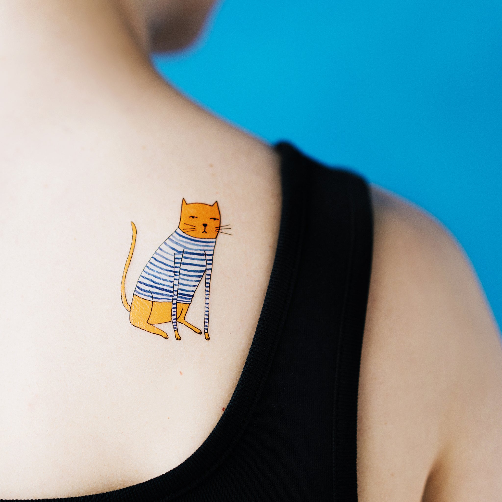 Punk Cat Tattoo  Tattly Temporary Tattoos  Stickers