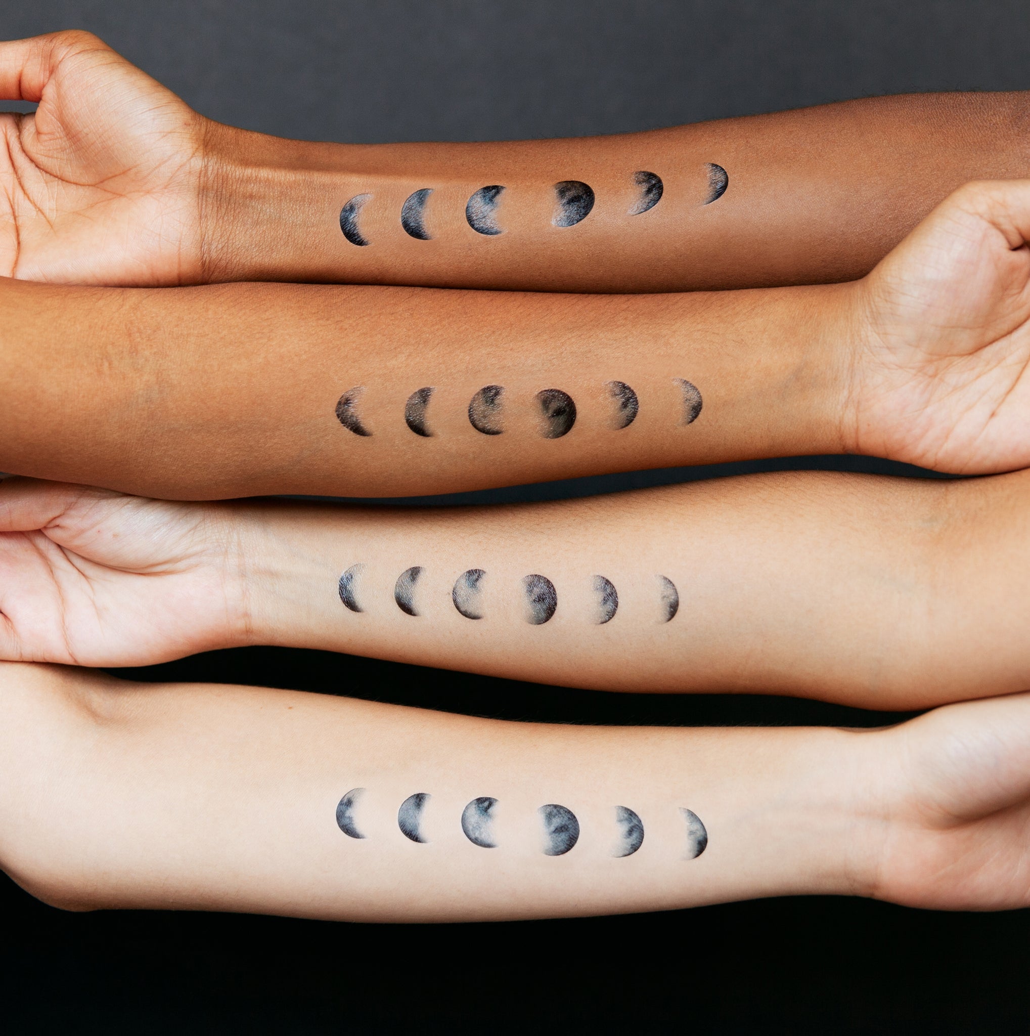 Moon Phases Temporary Tattoos Set of 2  Etsy
