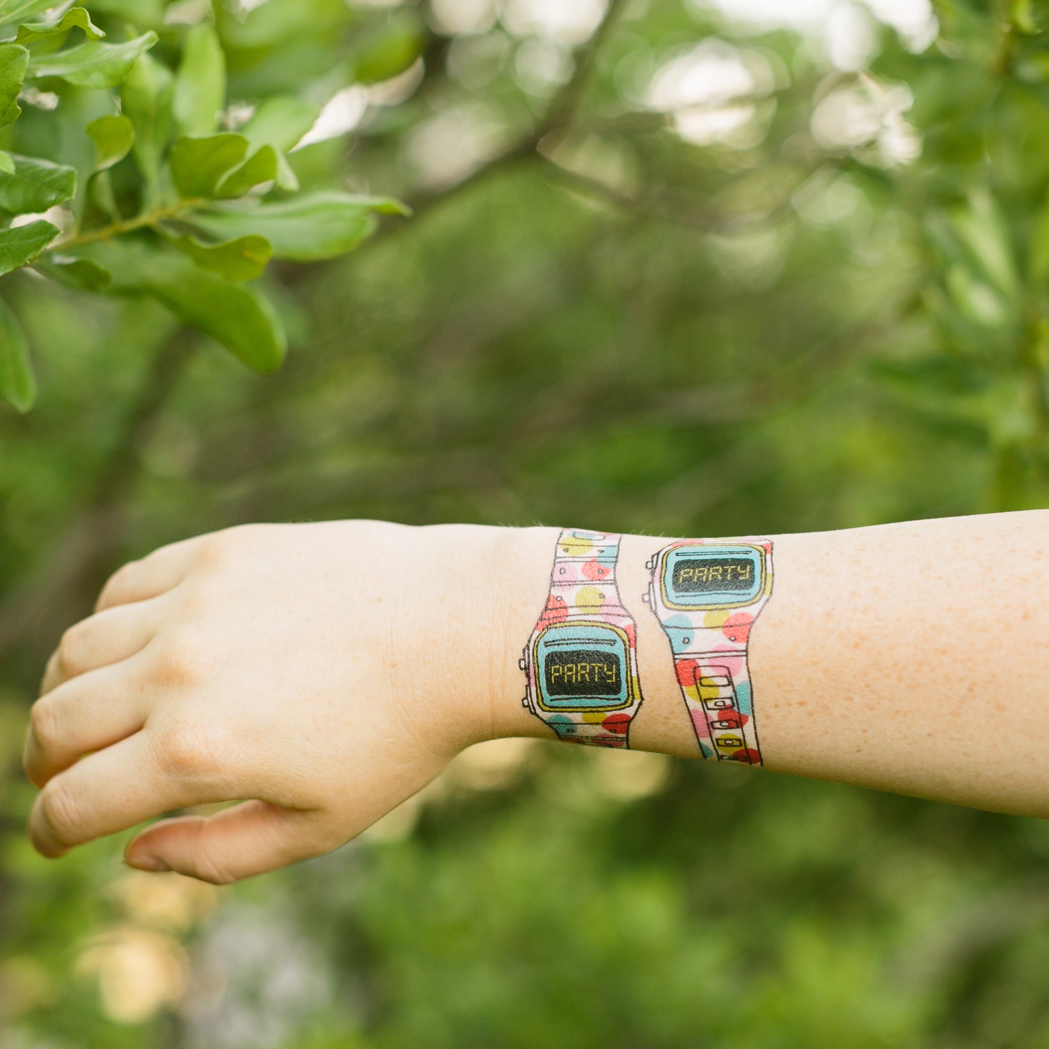 Party Watch by Julia Rothman from Tattly Temporary Tattoos  Tattly  Temporary Tattoos  Stickers
