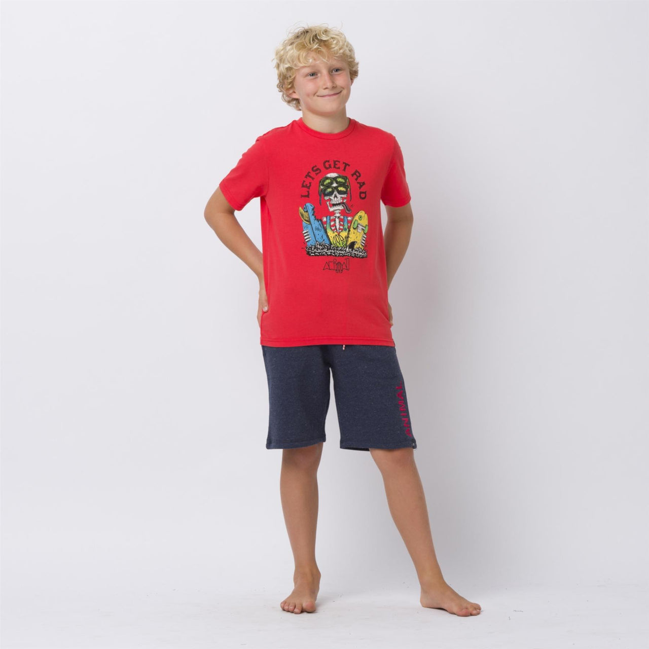 Animal Kids Get Rad T-shirt | Watermelon Red