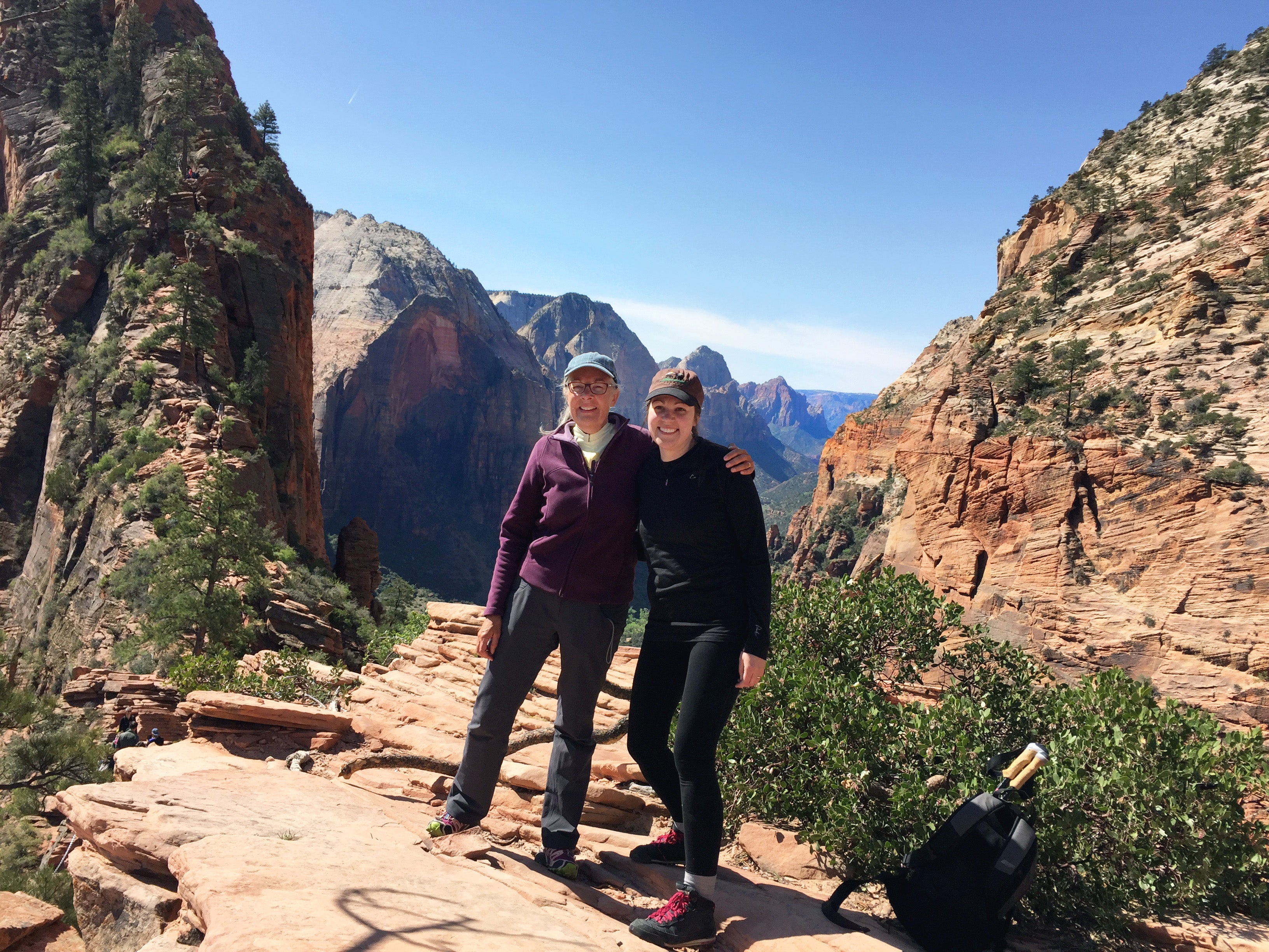 Erin and Susan in Zion National Park