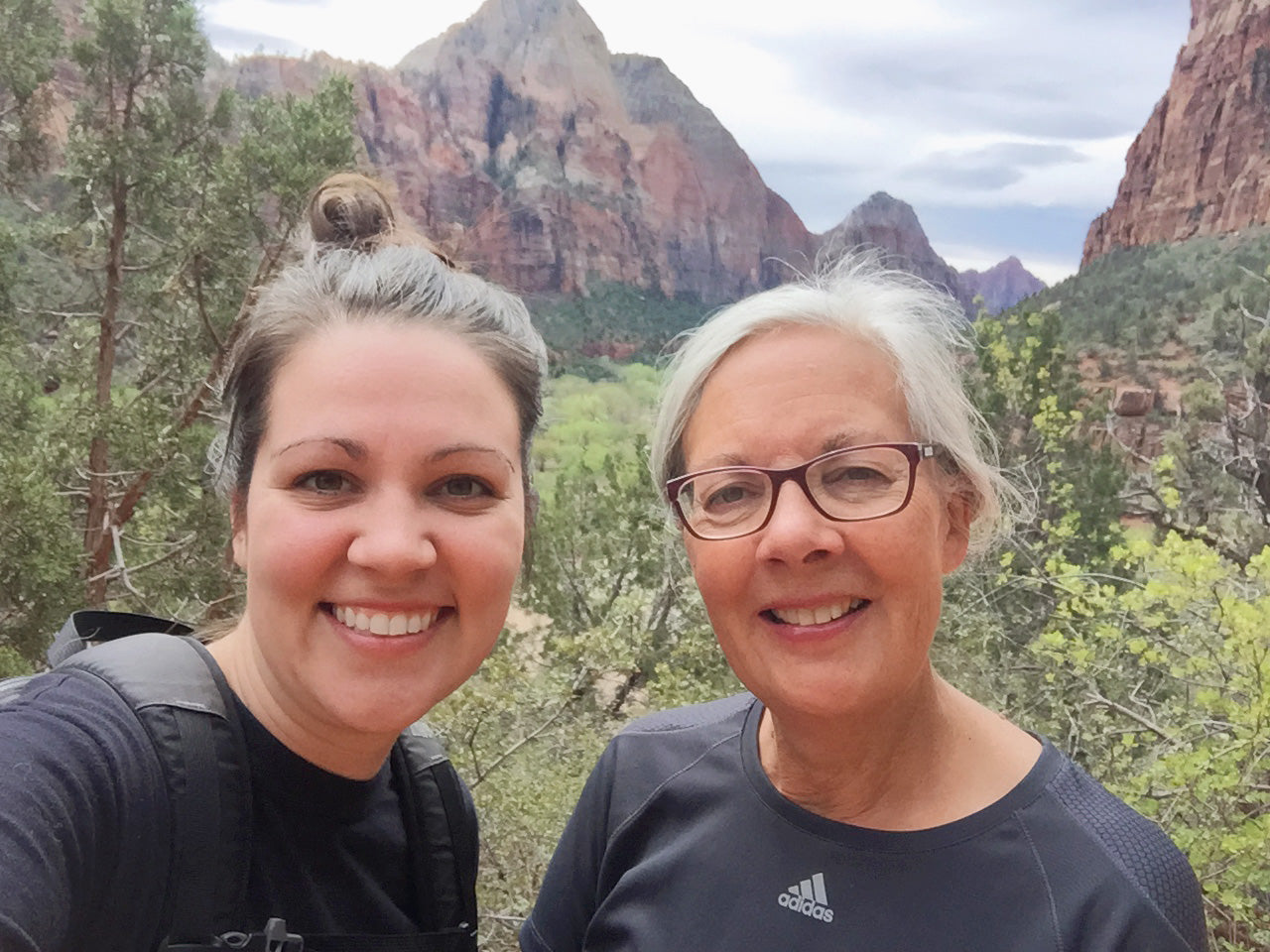 Erin and Susan in Zion National Park