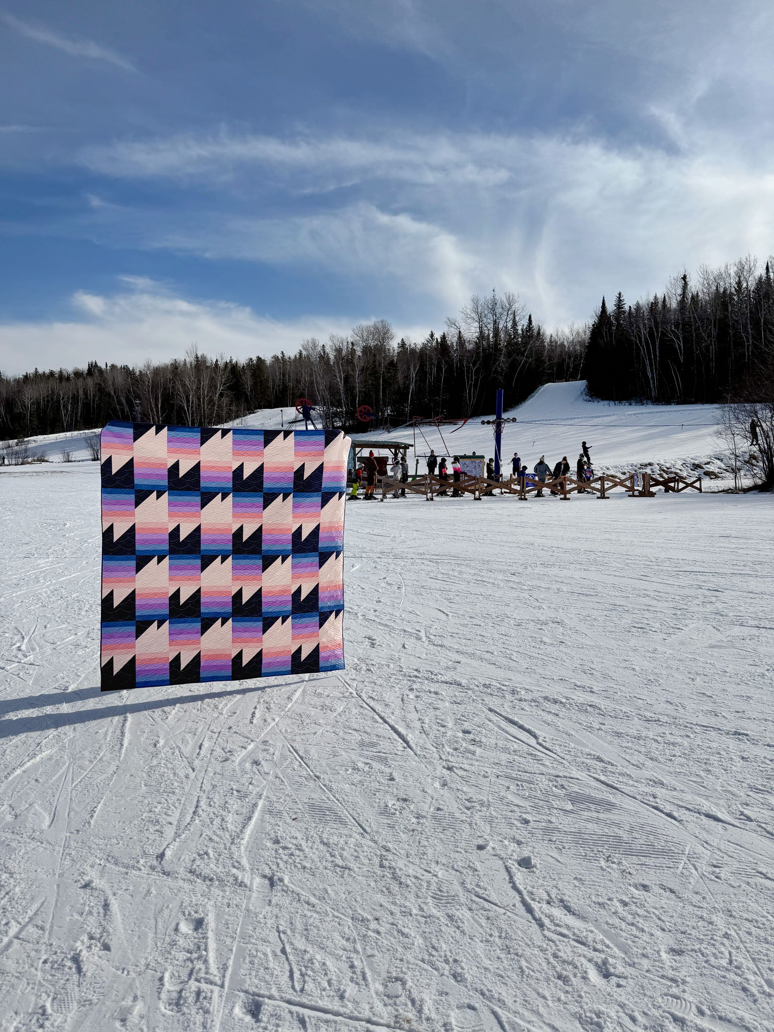 Falcon Ridge Cover Quilt Ski Hill