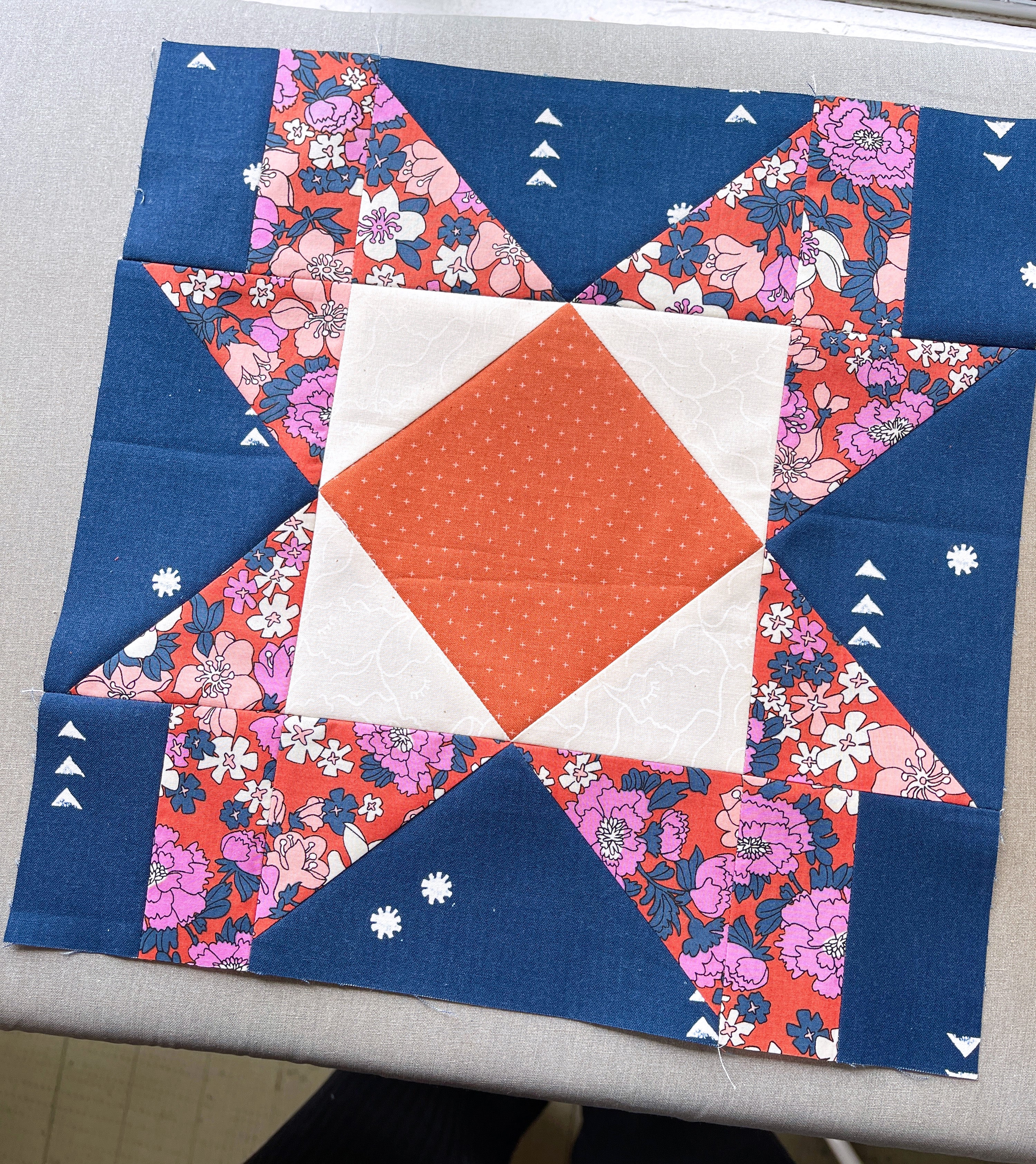 Prairie Rose Scrappy Block