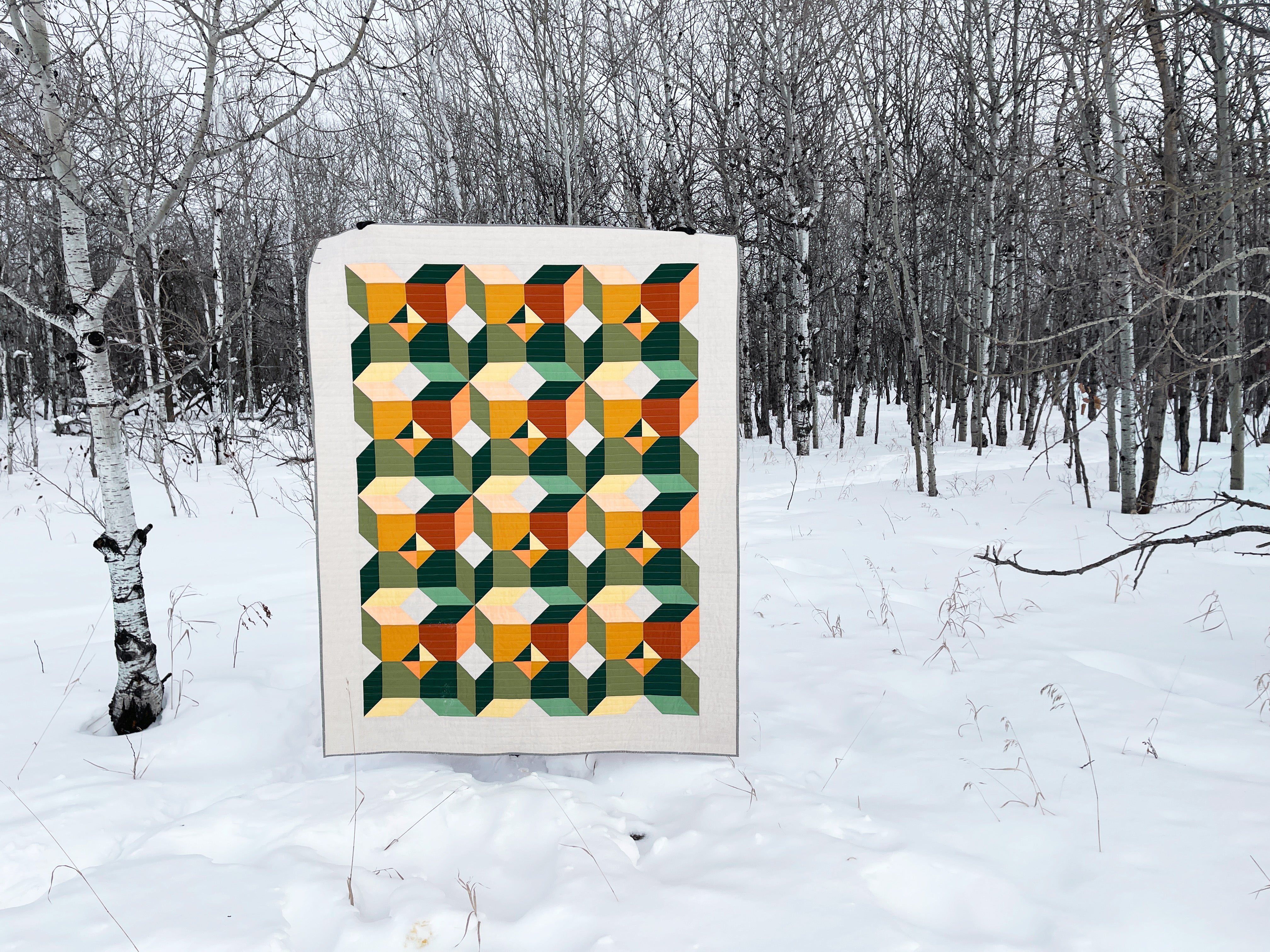 South Cross Cover Quilt Snow