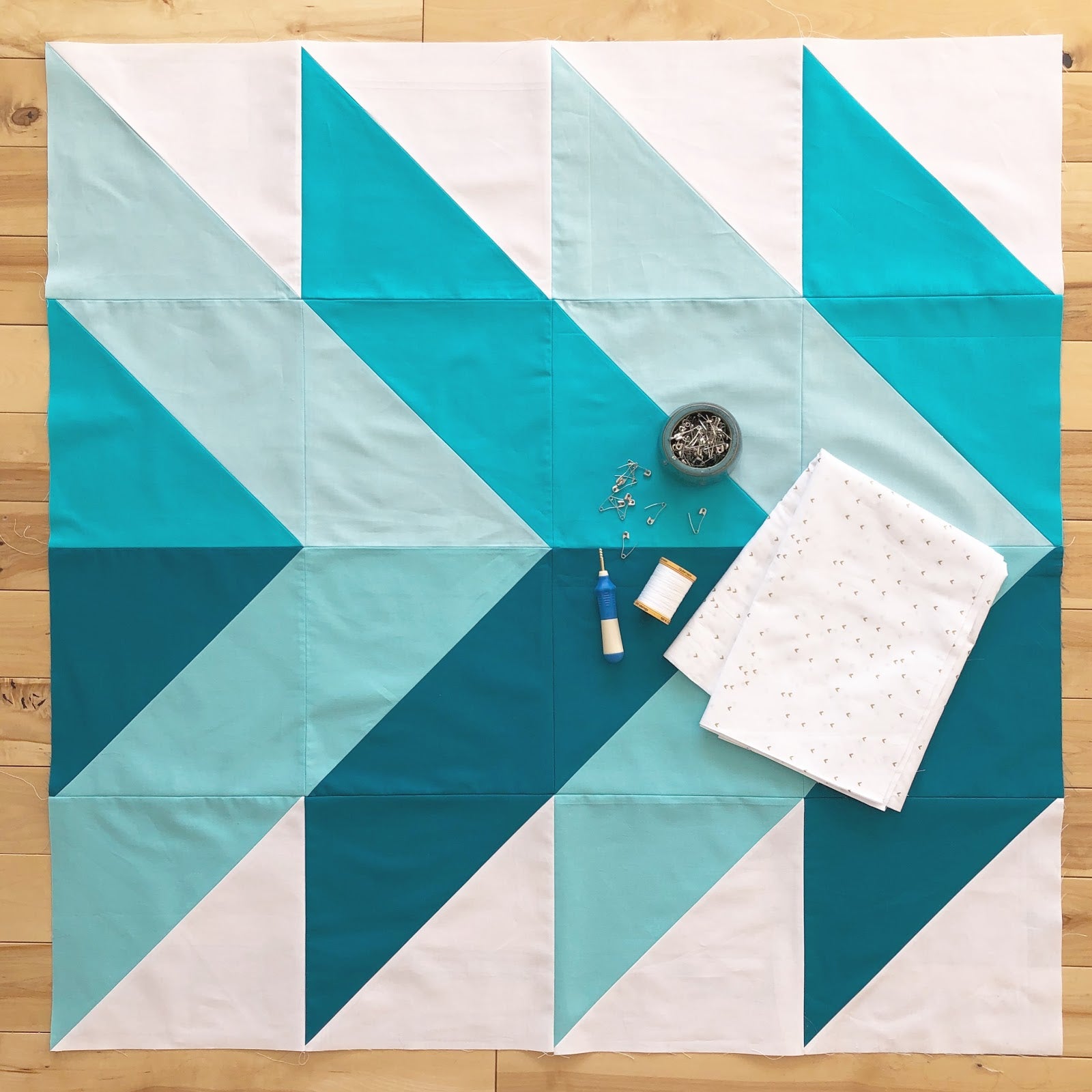 Turquoise Pine Falls Quilt