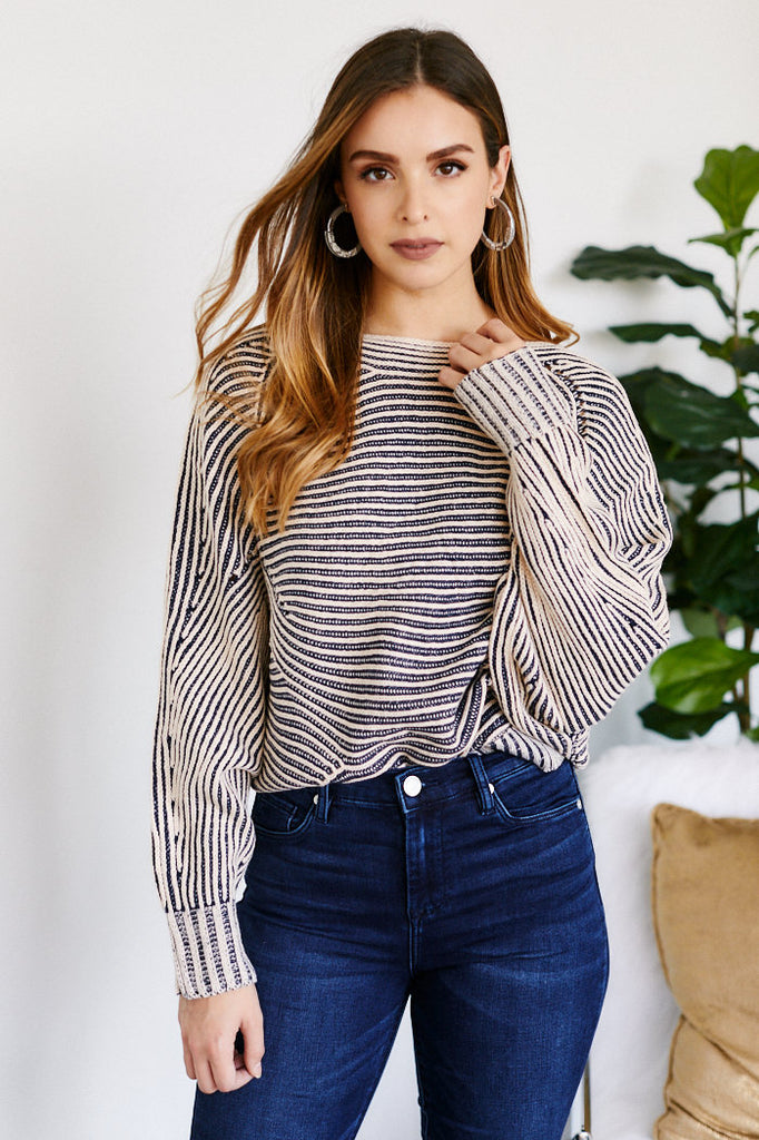 Marceline Contrast Stripe Sweater – fab'rik