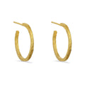 Matt Gold Semi-Hoop Earrings