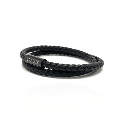 The Black Duo Leather Bracelet, Bralux