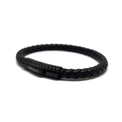 The Black Duo Leather Bracelet