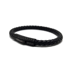 The Full Black Nail Leather Bracelet, Bralux