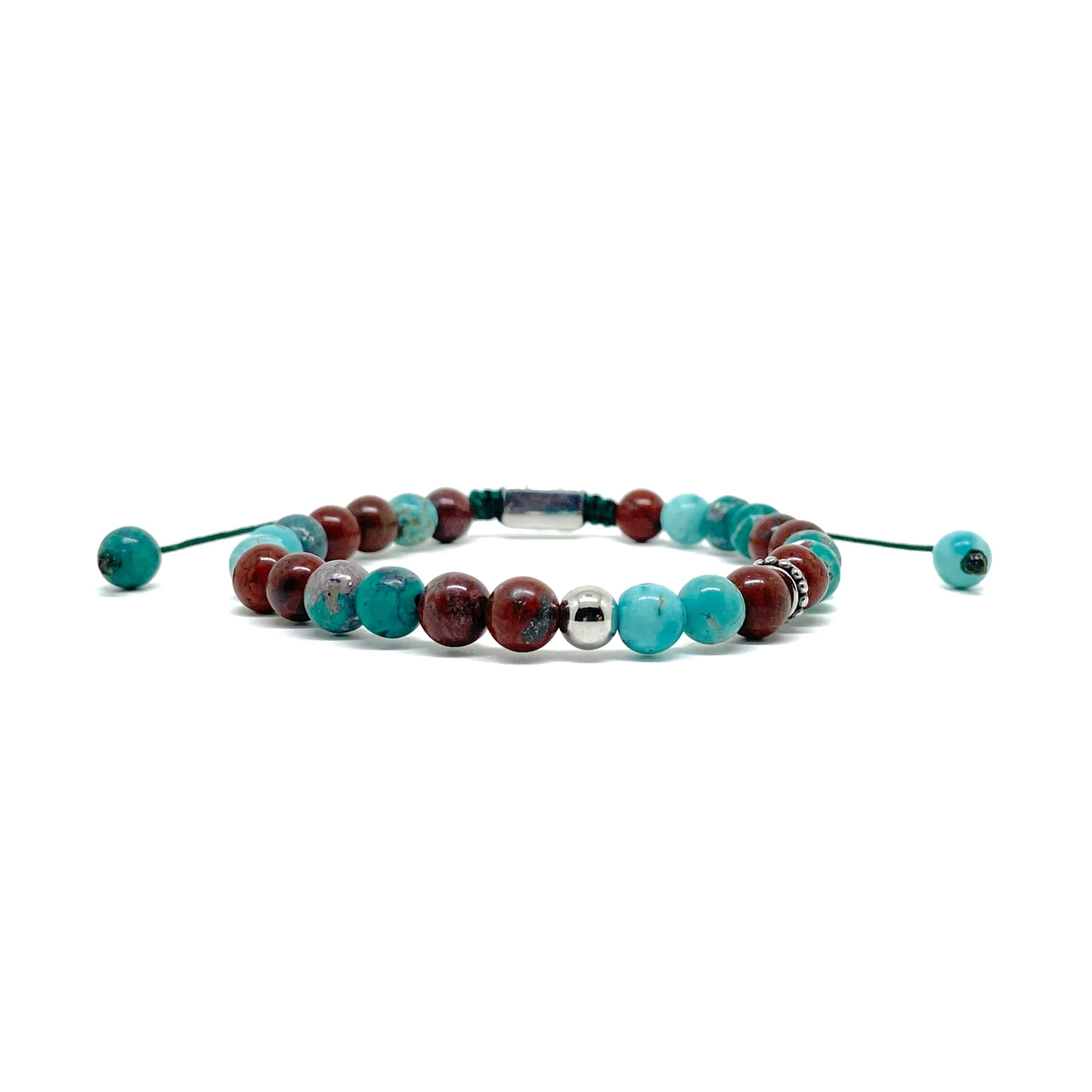 Jaspers Sediment Thread Bracelet – Silver