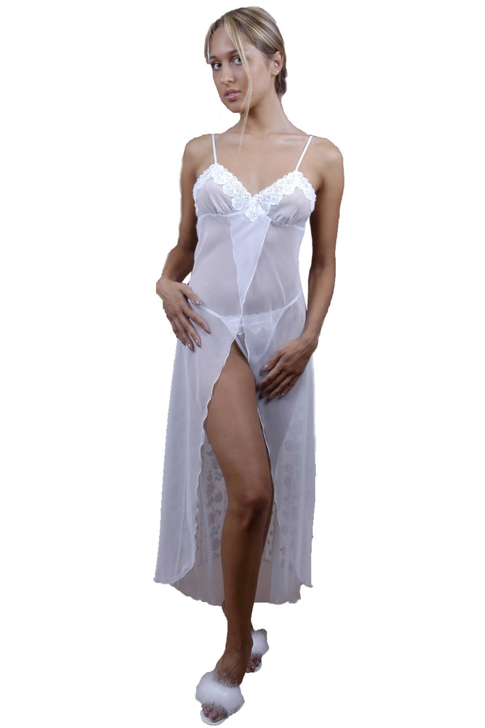 Womens Chiffon Nightgown With Panty Set 6004 Shirleymccoycouture 