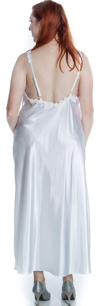 Womens Super Plus Size Silky Nightgown With Venice Lace 6010xx 6349